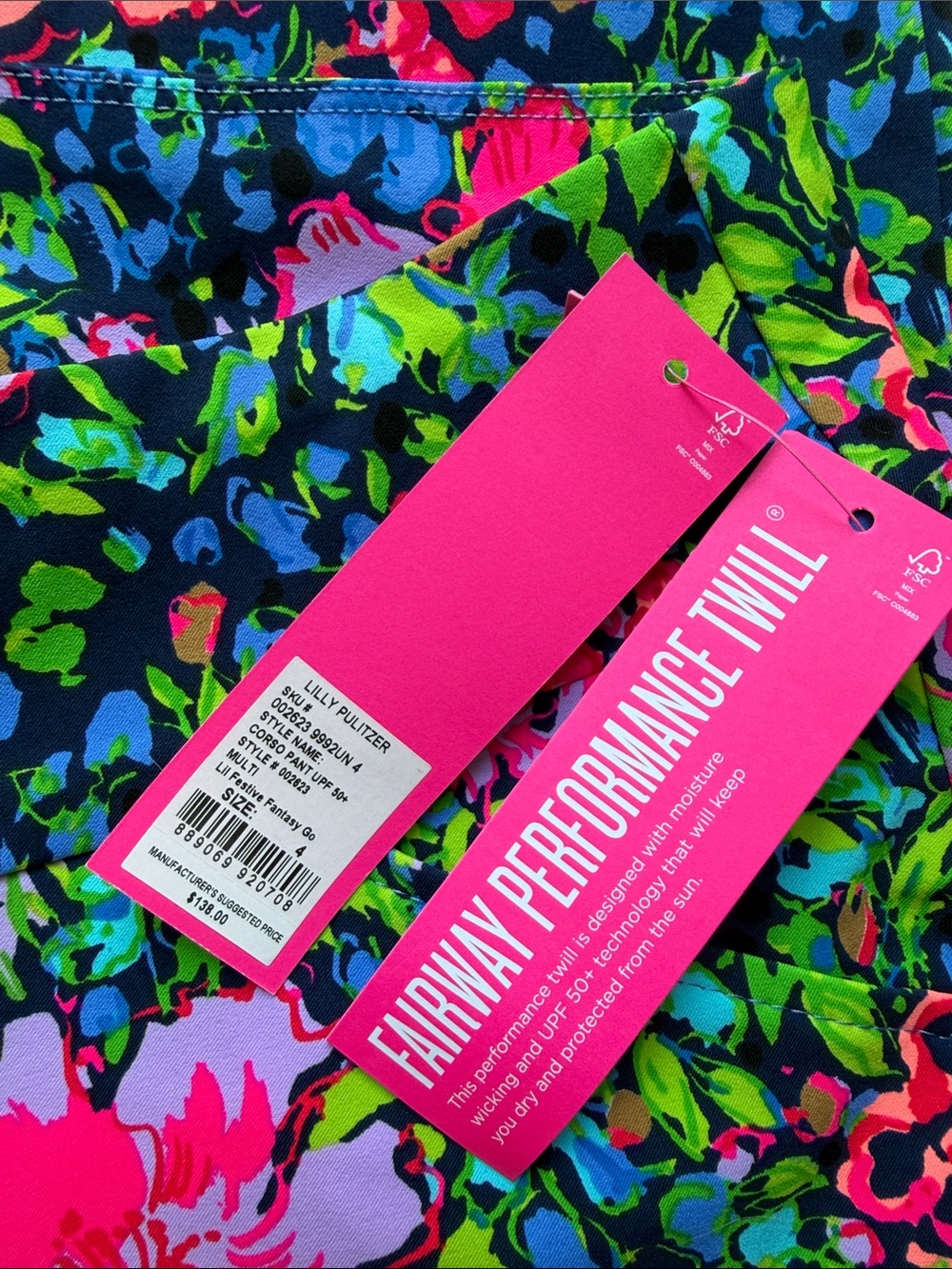 NWT Lily Pulitzer Luxletic Corso Pant UPF 50 size 4 - Picture 3 of 9